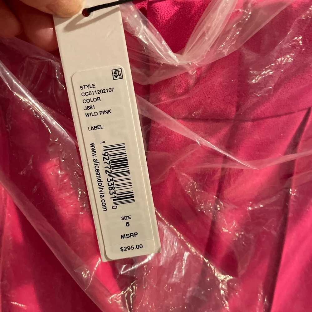 Alice + Olivia Pink Flare Boot Cut Pants - Picture 8 of 8
